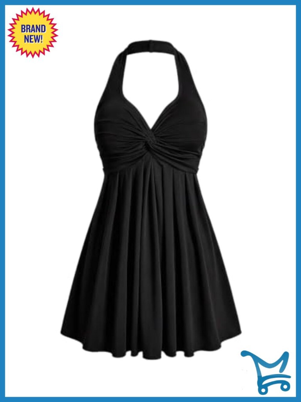 Plus Size Twist Front Halter Tank Top Sleeveless Ruffle Hem Night Out Top